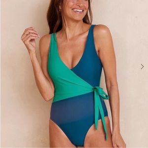 Summersalt Green and Blue One Piece Swimsuit